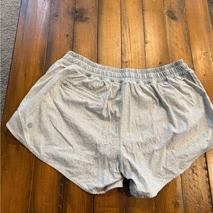 lululemon athletica Light Gray Speckled Running Shorts